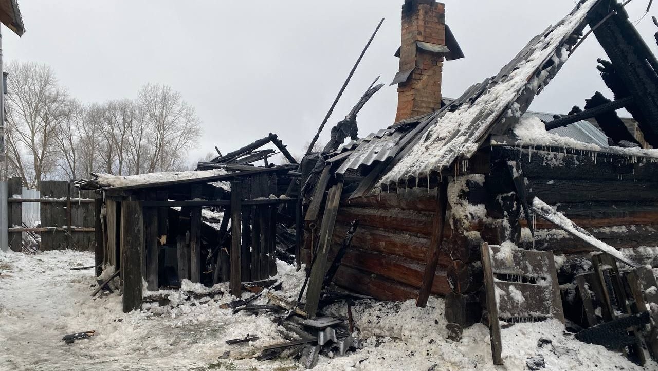 Ночной пожар заставил поволноваться жителей деревни Шлань в Марий Эл