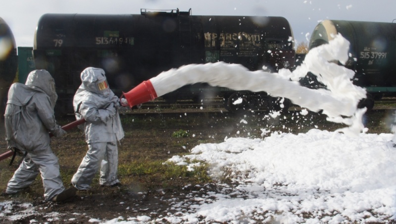 Железнодорожную станцию  Йошкар-Олы залили пеной