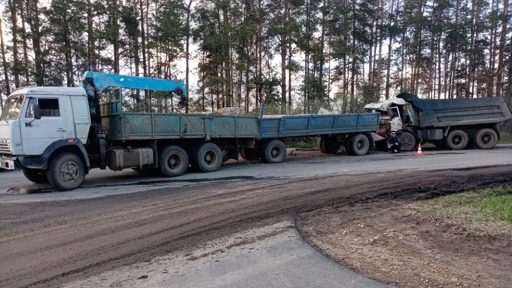 На Сернурском тракте столкнулись два большегруза
