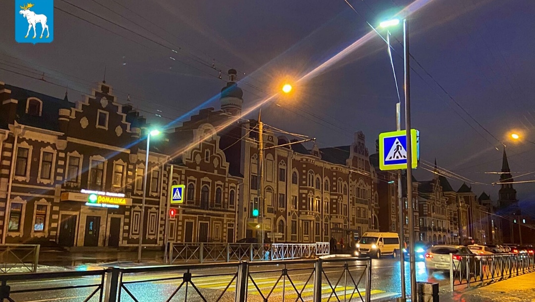 На пешеходных переходах Йошкар-Олы установят дополнительное освещение