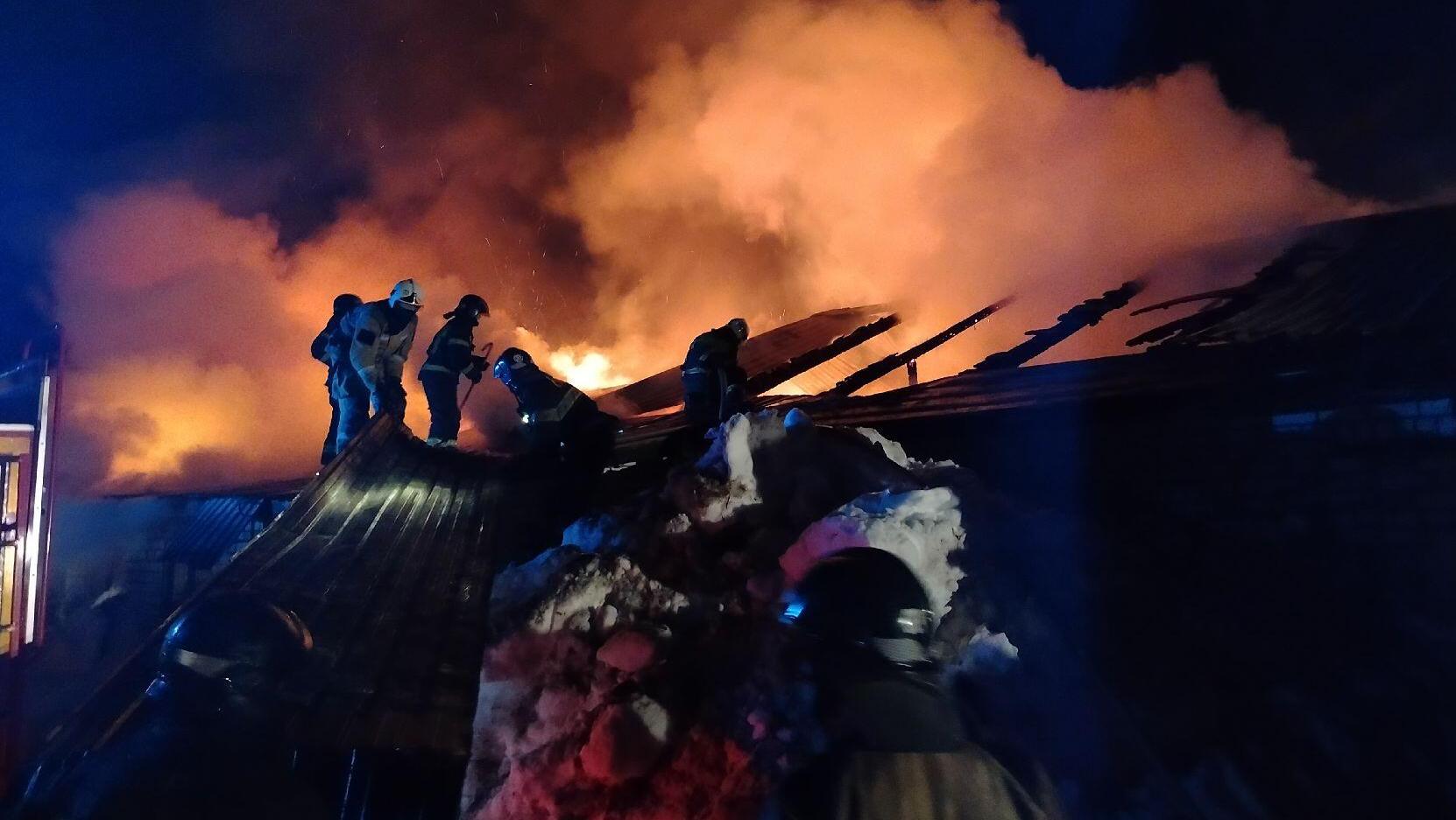 Крупный пожар произошёл в Оршанском районе