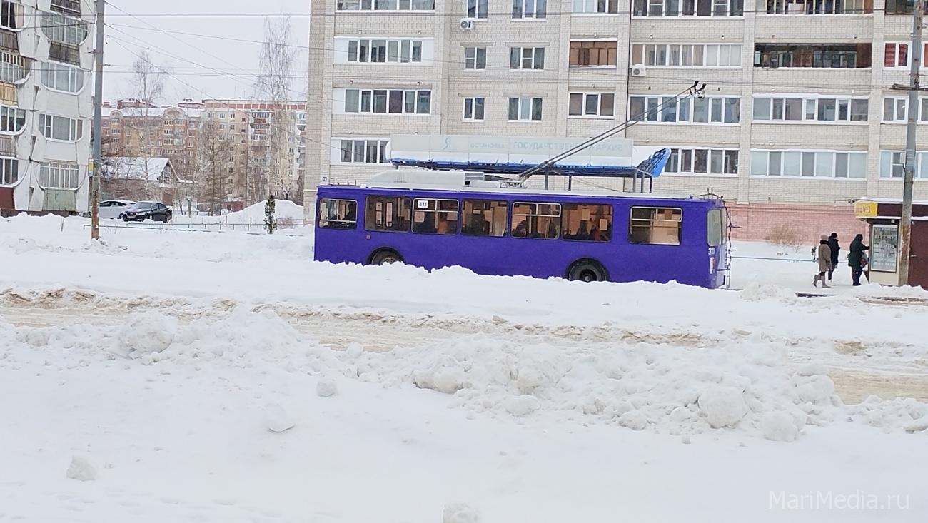 В Йошкар-Оле ограничено движение троллейбусов по Машиностроителей