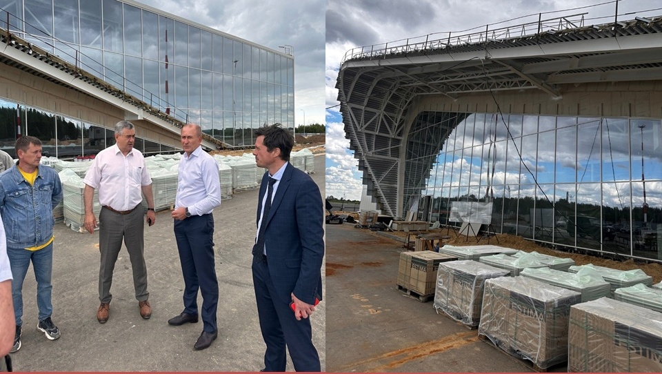 Александр Герасименко проинспектировал строительство пассажирского терминала