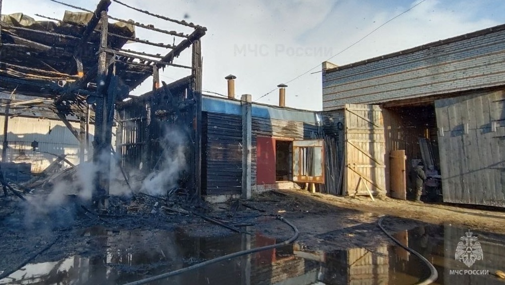 В МЧС сообщили подробности крупного пожара на пилораме в Советском районе