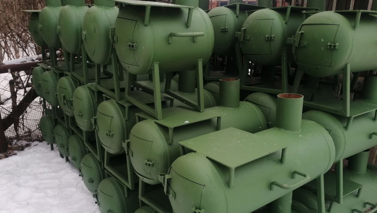 Жители Звениговского района изготовили из газовых баллонов 22 печи для бойцов СВО