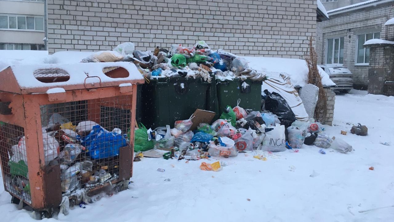 В микрорайонах Йошкар-Олы плохо вывозится мусор