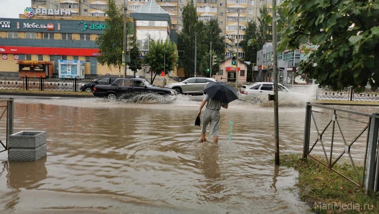 В Йошкар-Оле всего 19% дорог оборудованы системой ливневой канализации