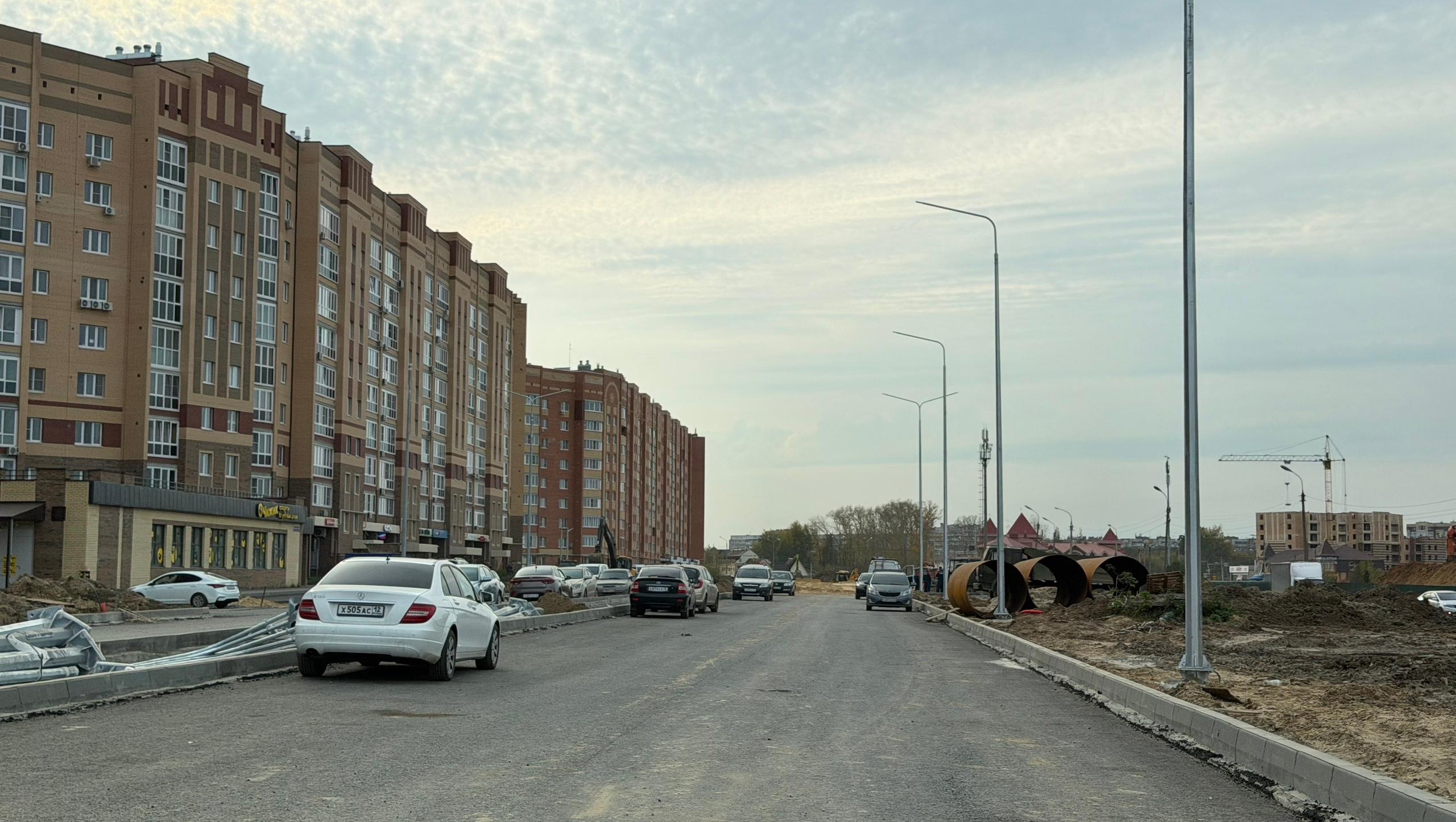 На улице Водопроводной в Йошкар-Оле продолжается строительство дороги