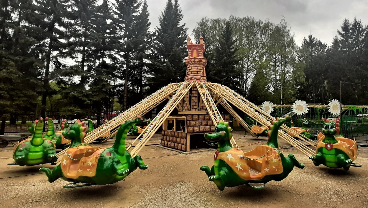 В парке культуры и отдыха на этой неделе открывают городок аттракционов