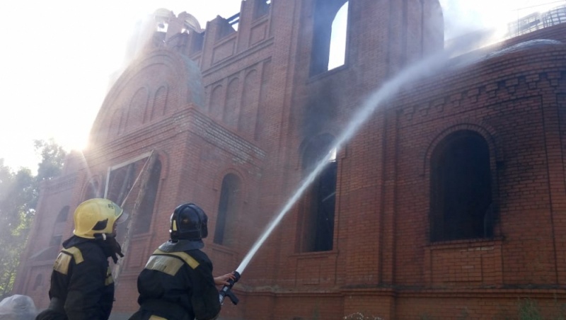 В Йошкар-Оле случился пожар в строящейся церкви