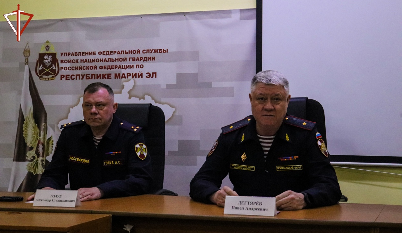 Павел Дегтярев представил нового начальника Управления Росгвардии по Марий Эл руководителям силового блока республики
