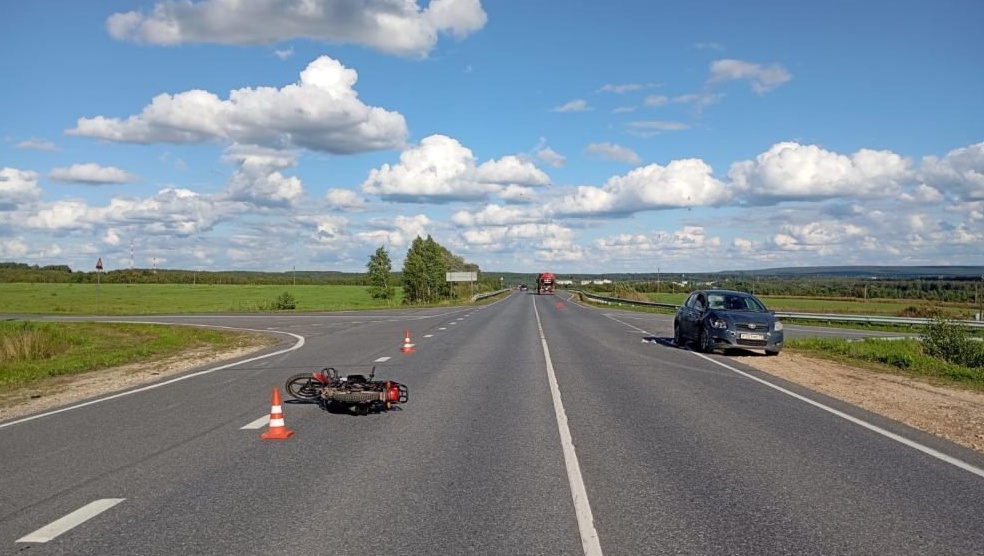 В Звениговском районе подросток на мопеде столкнулся с автомобилем Toyota