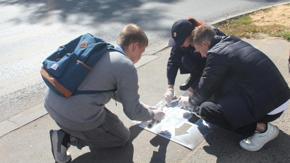 В Йошкар-Оле появились граффити по безопасности дорожного движения