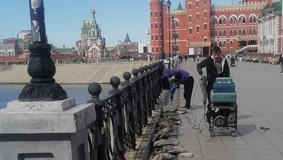 В Йошкар-Оле ремонтируют набережную