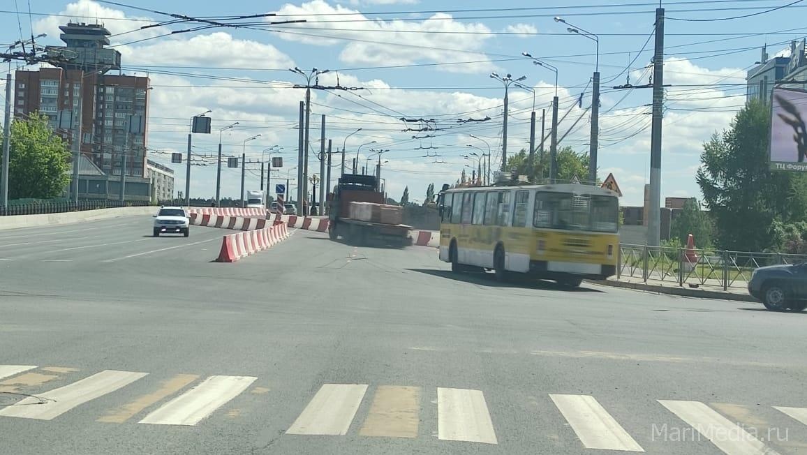 В Йошкар-Оле ремонт Центрального моста не мешает движению автомобилистов