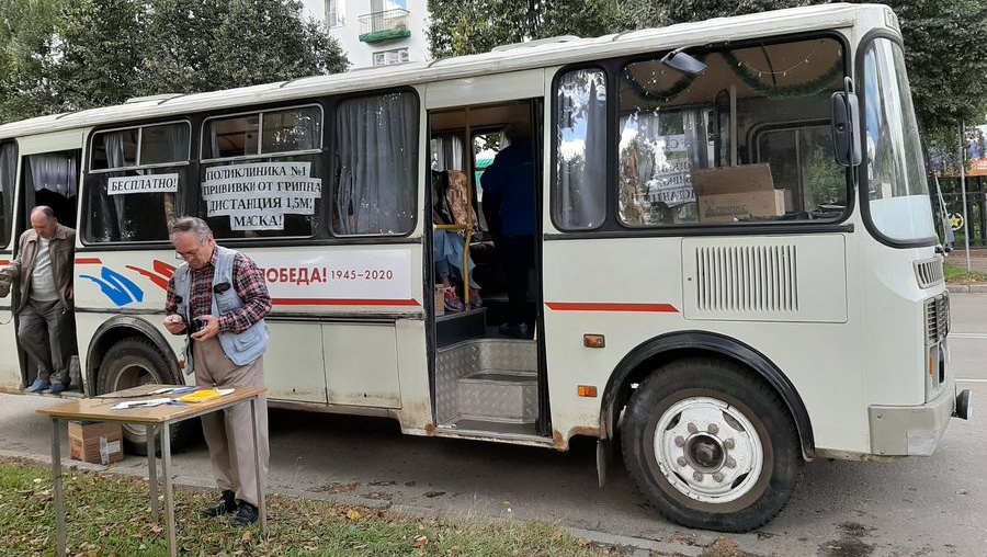 В Йошкар-Оле прививки от гриппа делают в автобусах