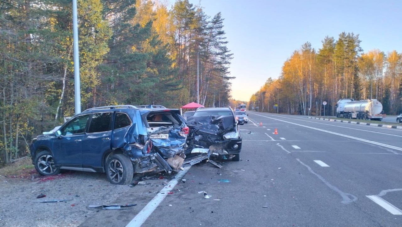 В Звениговском районе отлетевшая от удара иномарка сбила двух пешеходов