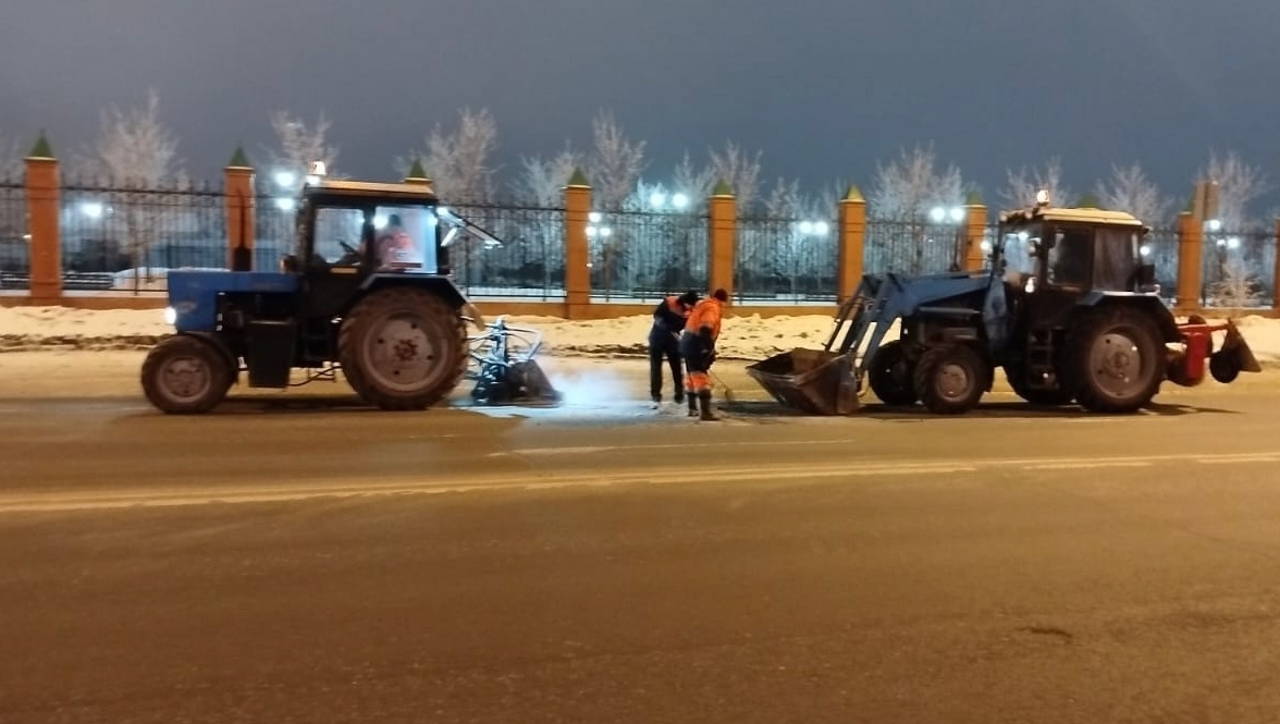 В Йошкар-Оле приступили к ремонту дорог литым асфальтом