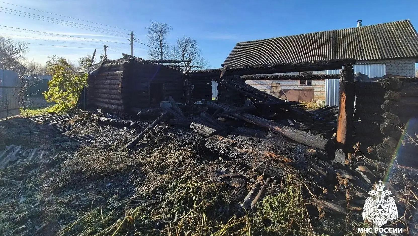 Сегодня ночью в Арбанах тушили пожар