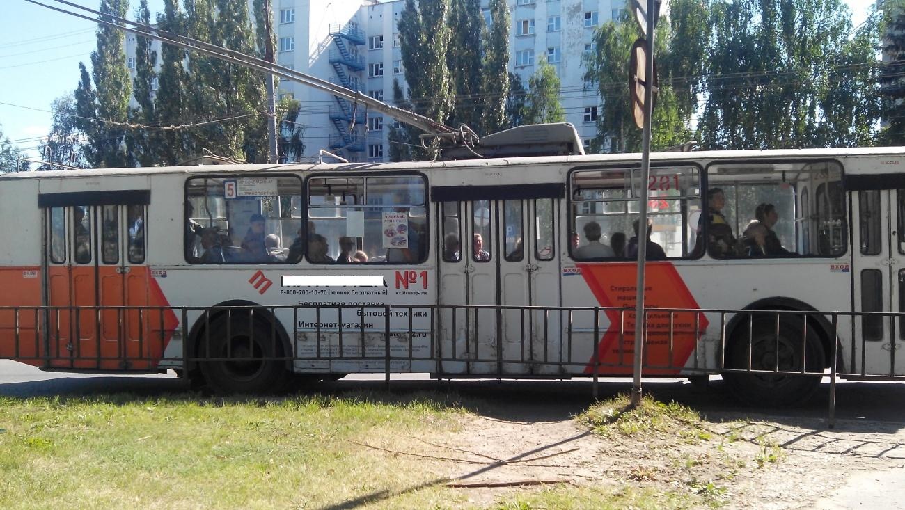 В Йошкар-Оле 2 сентября изменится схема движения троллейбусов