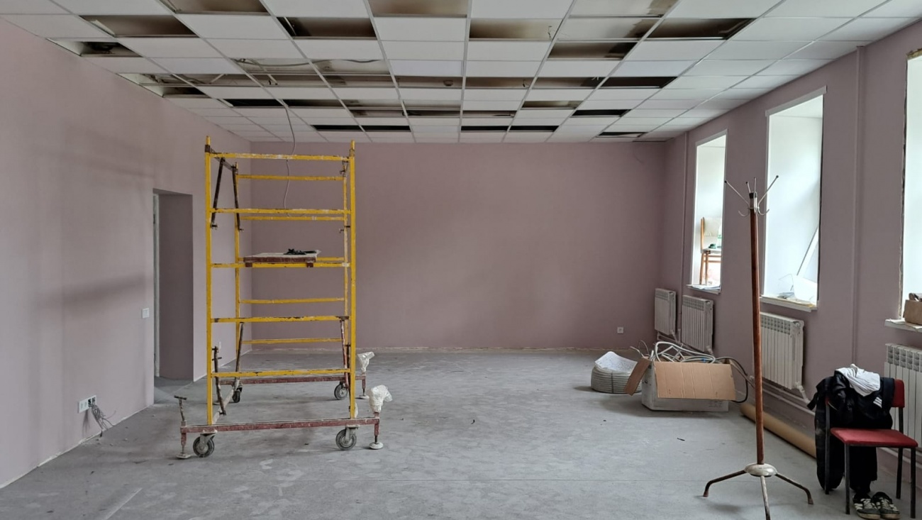 В Йошкар-Оле продолжается модернизация библиотеки на улице Анциферова