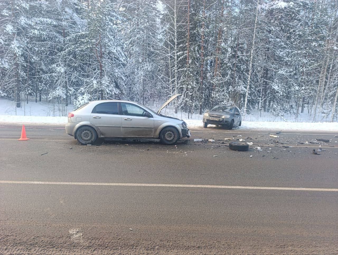 В Звениговском районе в столкновении «Гранты» и «Шевроле» пострадал ребёнок
