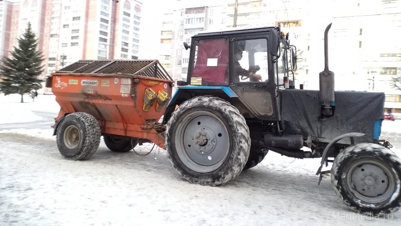 В Йошкар-Оле уже израсходовали 1 120 тонн противогололёдных материалов