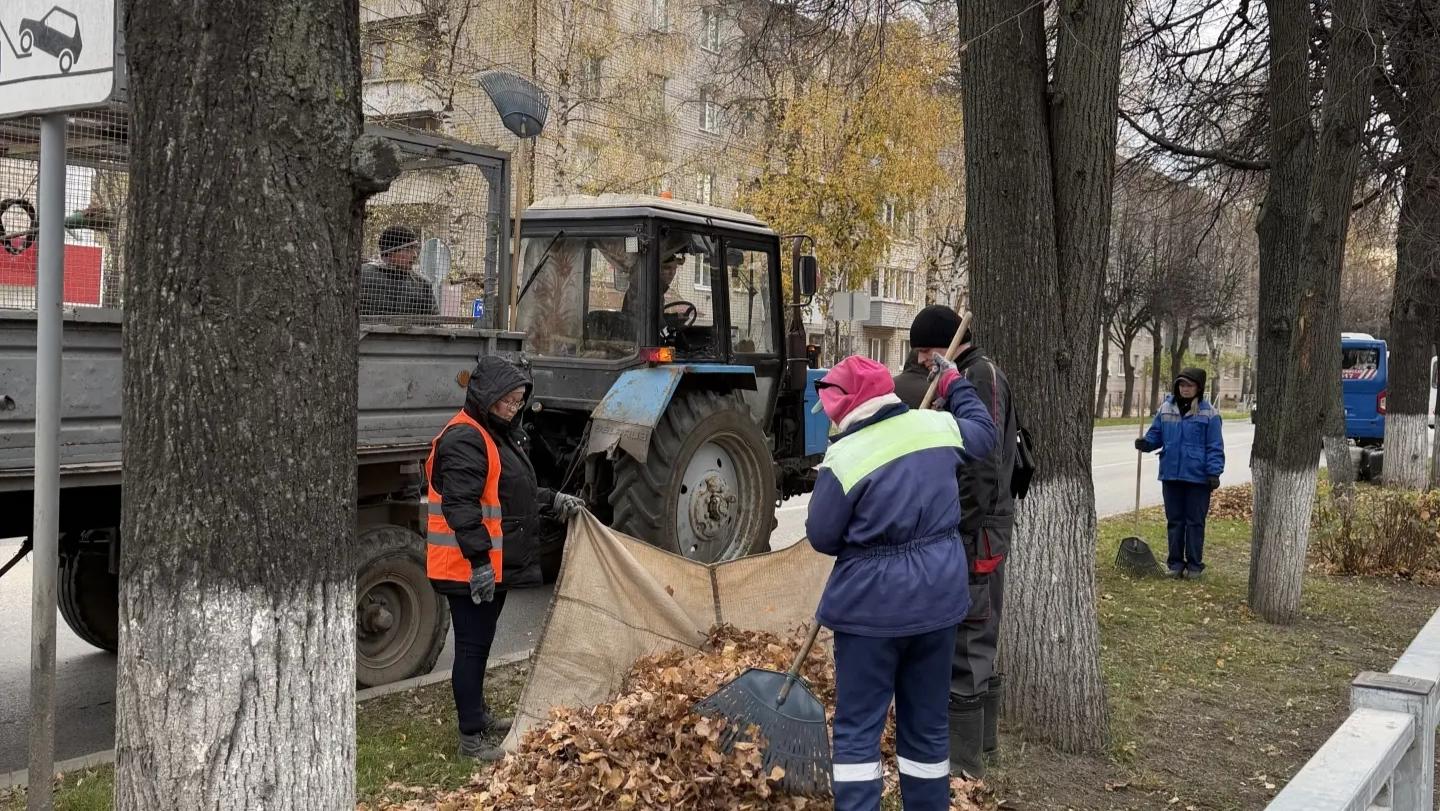 За осенний сезон в Йошкар-Оле уже убрали  800 кубометров листвы 